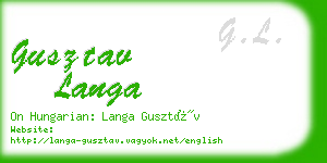 gusztav langa business card
